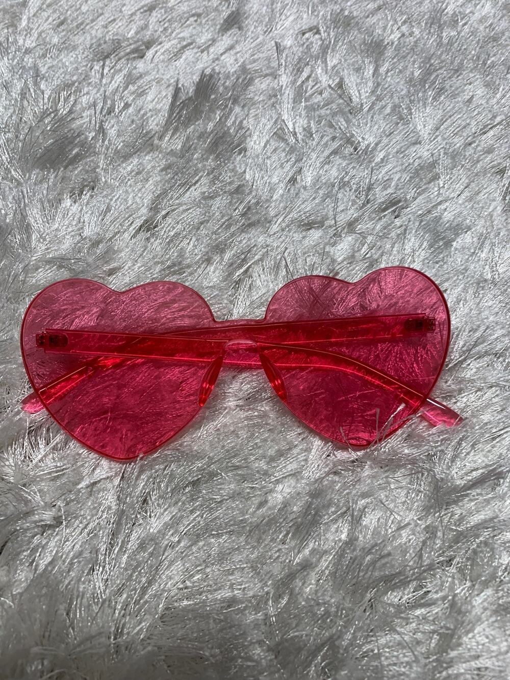 Pink Heart Plastic "Sunglasses" Photo Prop Party Parade Glasses